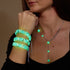 Champs violets | Pervenche x Lilas | Bracelet Verre Double Luciole